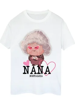 T-Shirts>Disney Inside Out Nana Nostalgia White Boyfriend Fit T-Shirt
