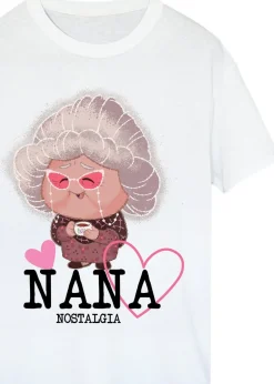 T-Shirts>Disney Inside Out Nana Nostalgia White Boyfriend Fit T-Shirt
