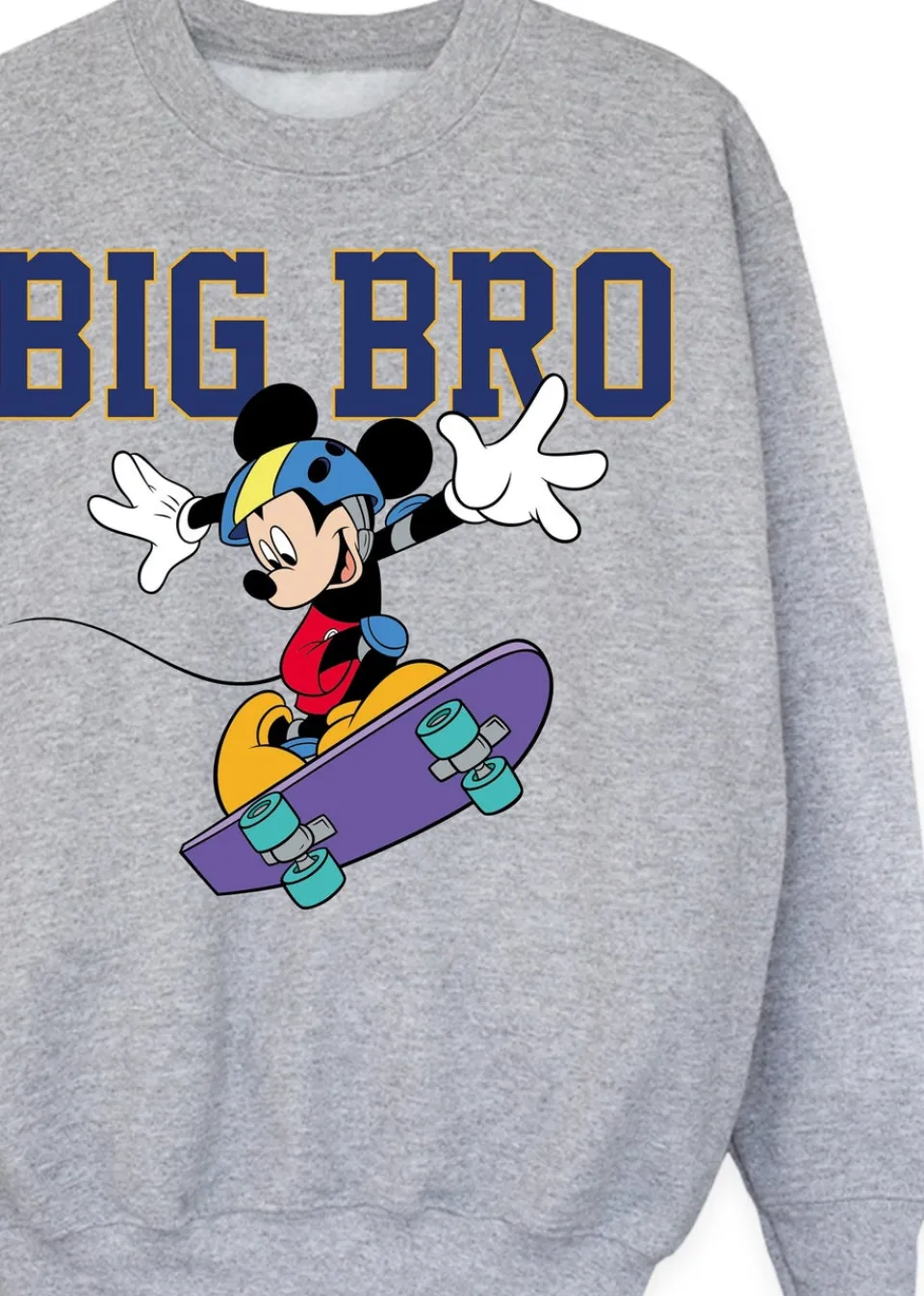 Loungewear>Disney Mickey Mouse Big Brother Boys Grey Sweatshirt (3-13 Years)