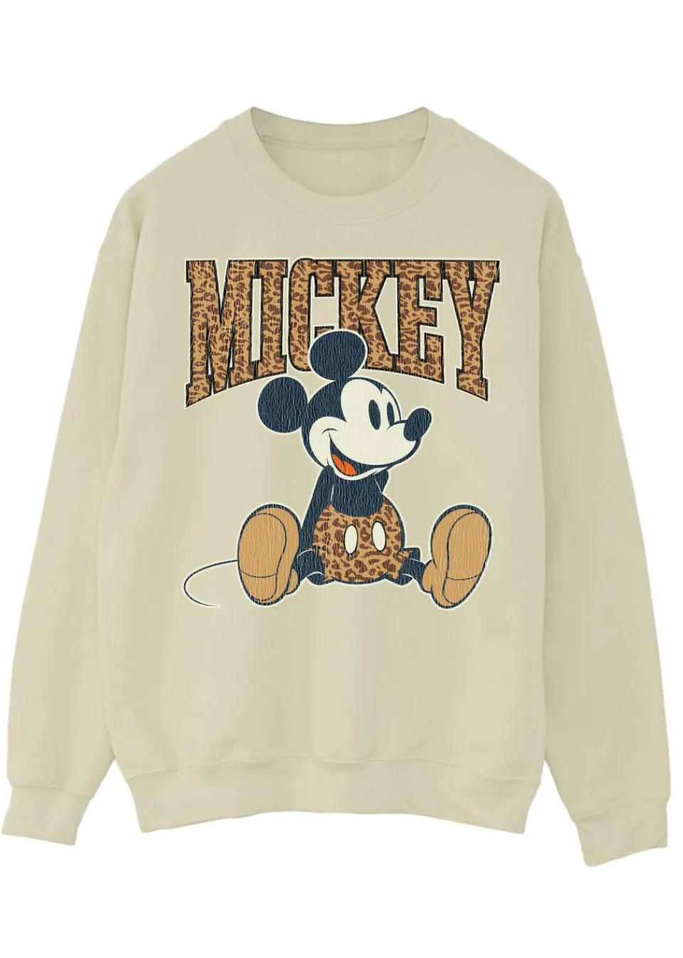 Tops>Disney Mickey Mouse Leopard Sand Sweatshirt