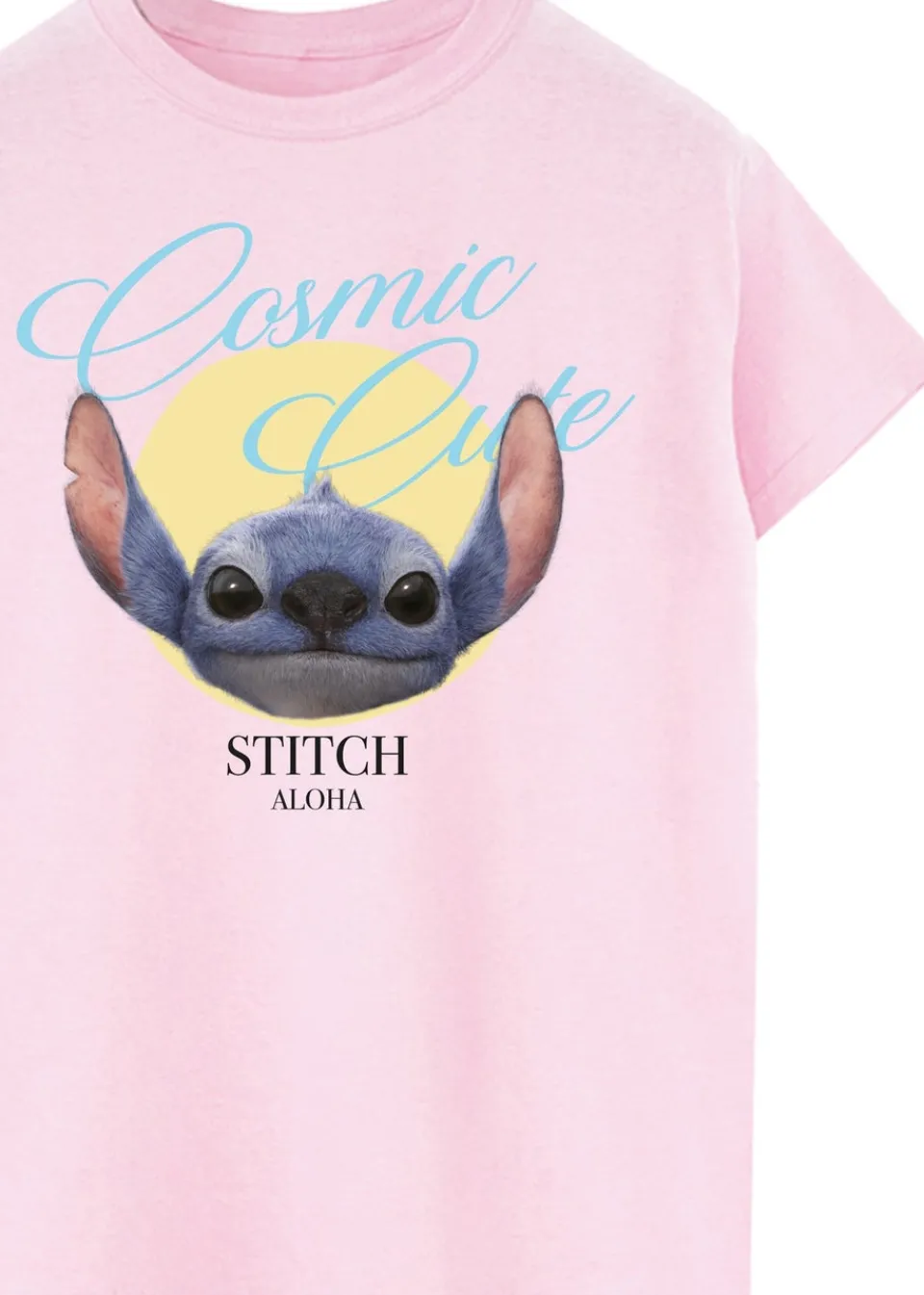 T-Shirts>Disney Stitch Cosmic Cute Pink Boyfriend Fit T Shirt