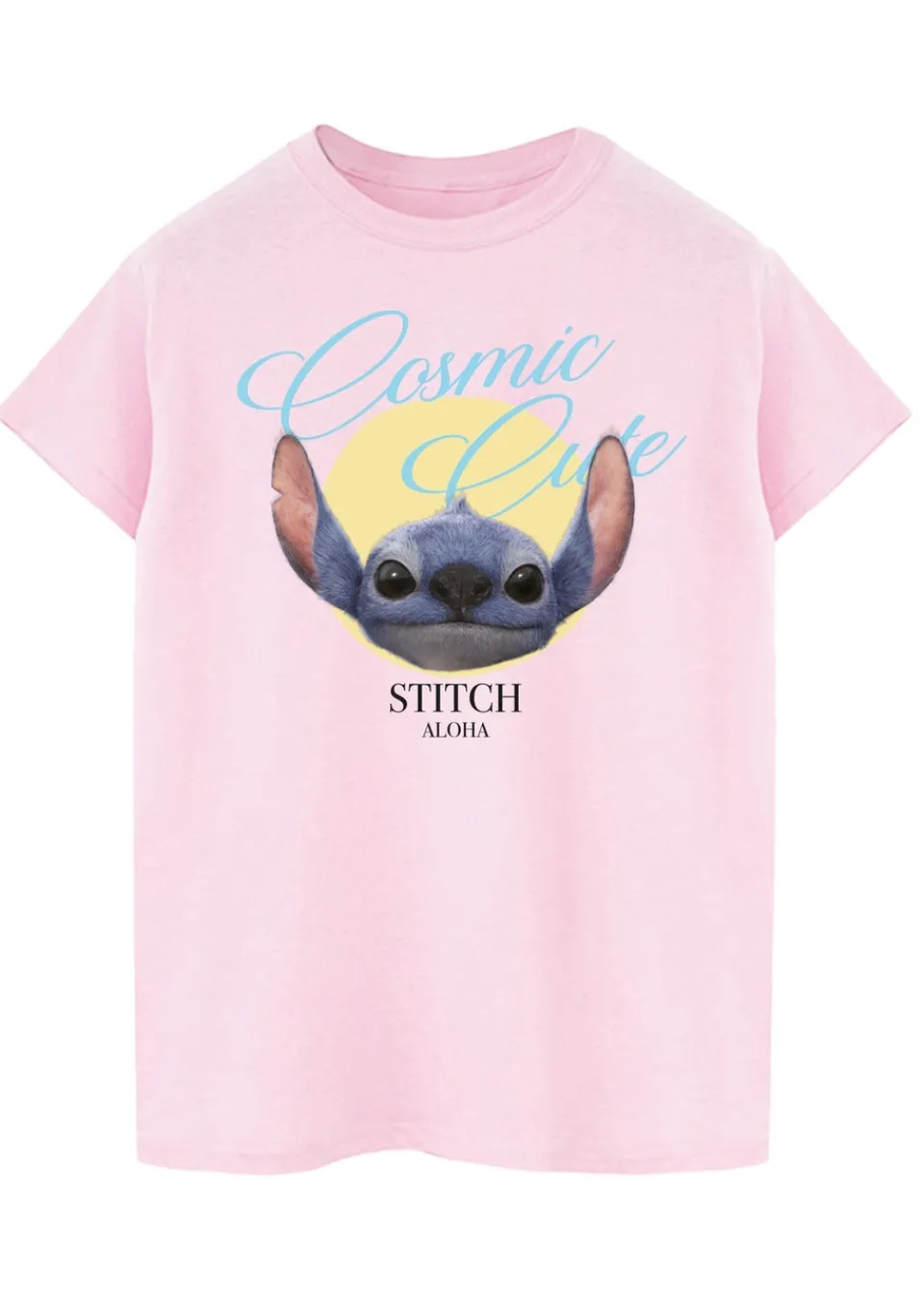 T-Shirts>Disney Stitch Cosmic Cute Pink Boyfriend Fit T Shirt