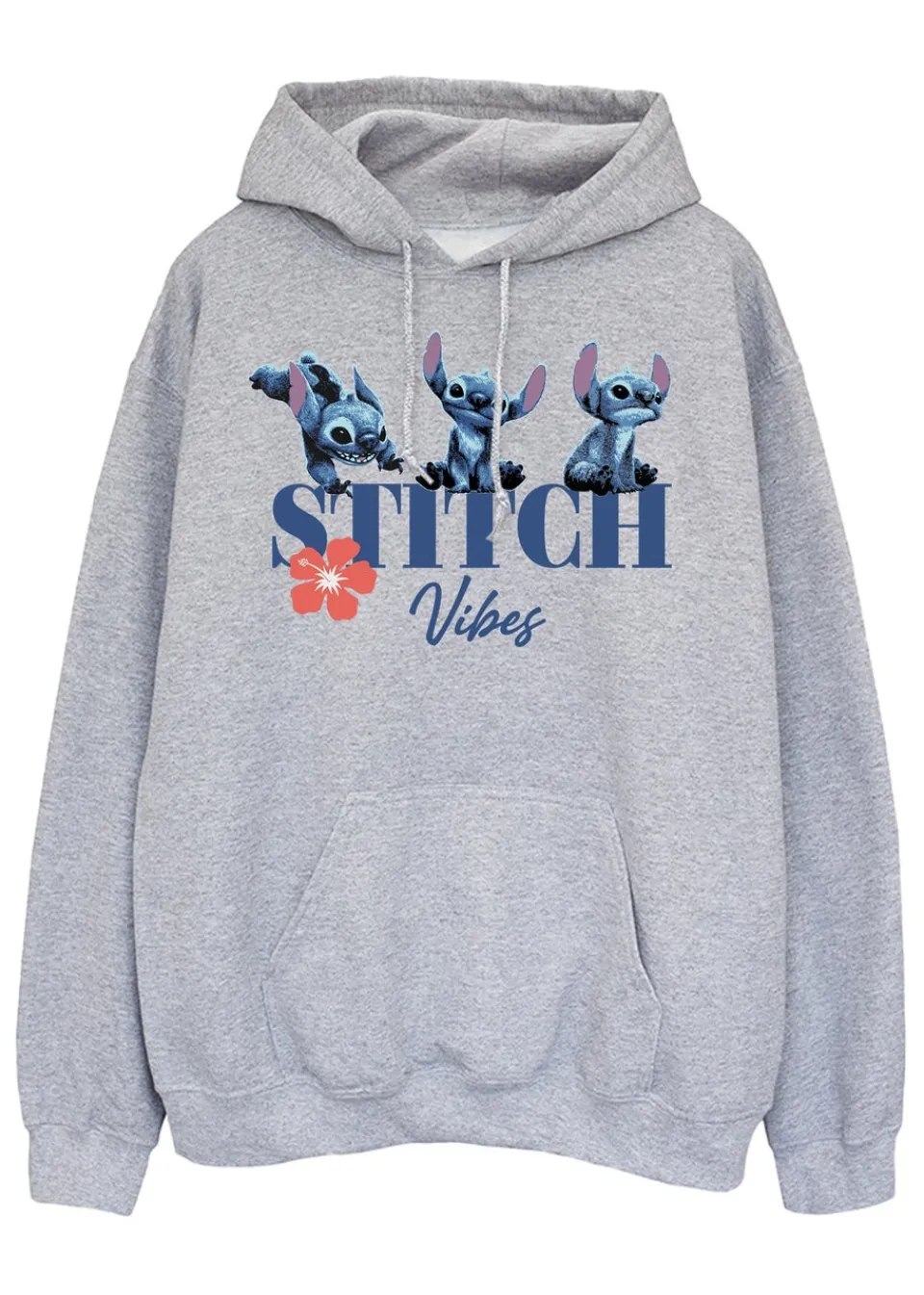 Tops>Disney Stitch Vibes Grey Hoodie
