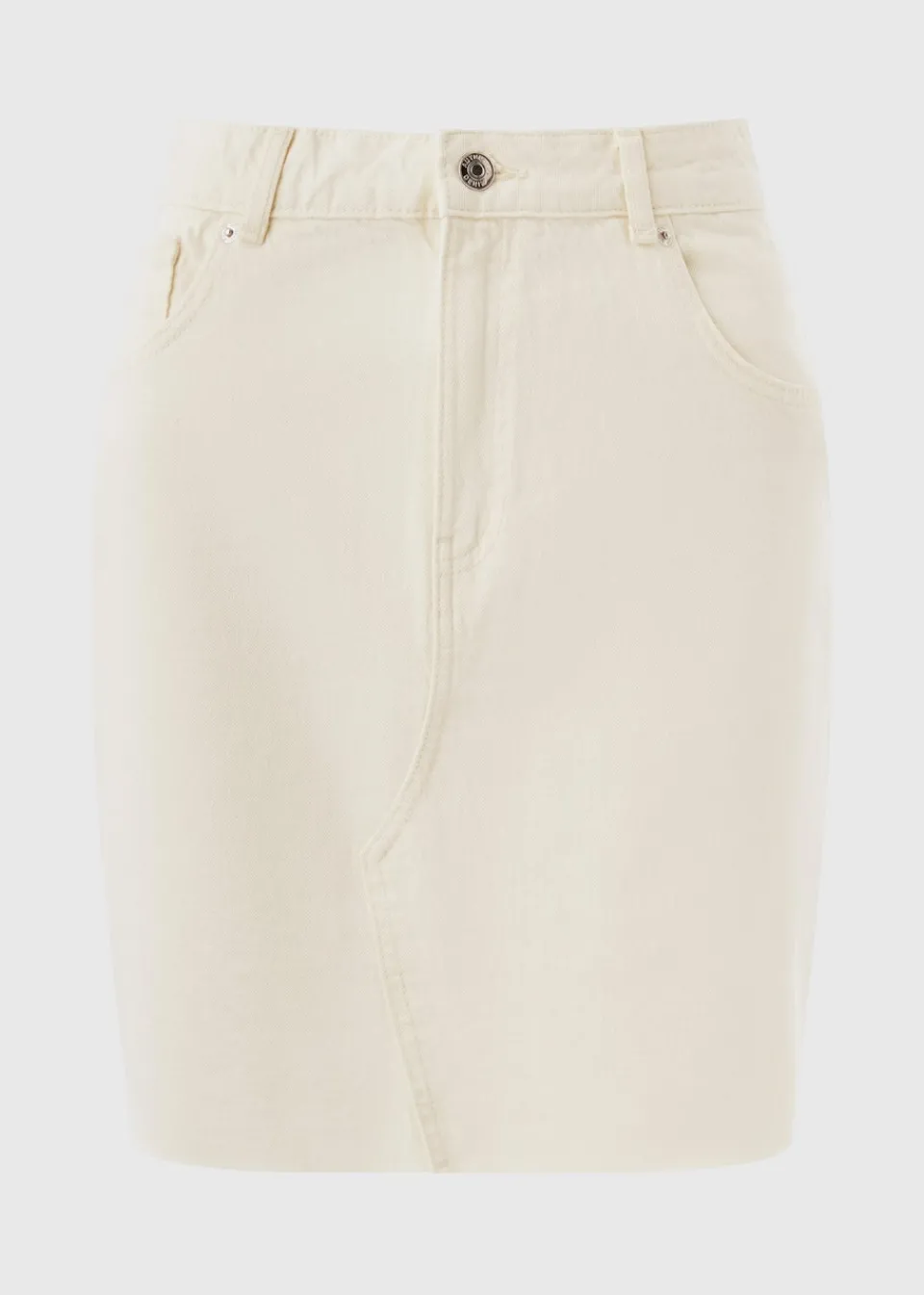 Skirts>Papaya Ecru Denim Mini Skirt