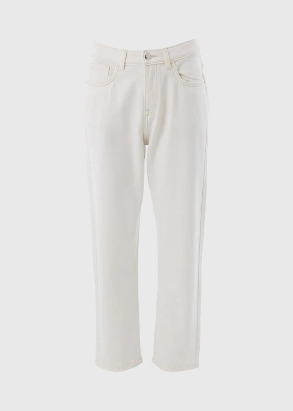 Jeans & Jeggings>Papaya Denim Mom Jeans Ecru