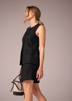 Shorts>Et Vous Black Linen Blend Tailored Shorts