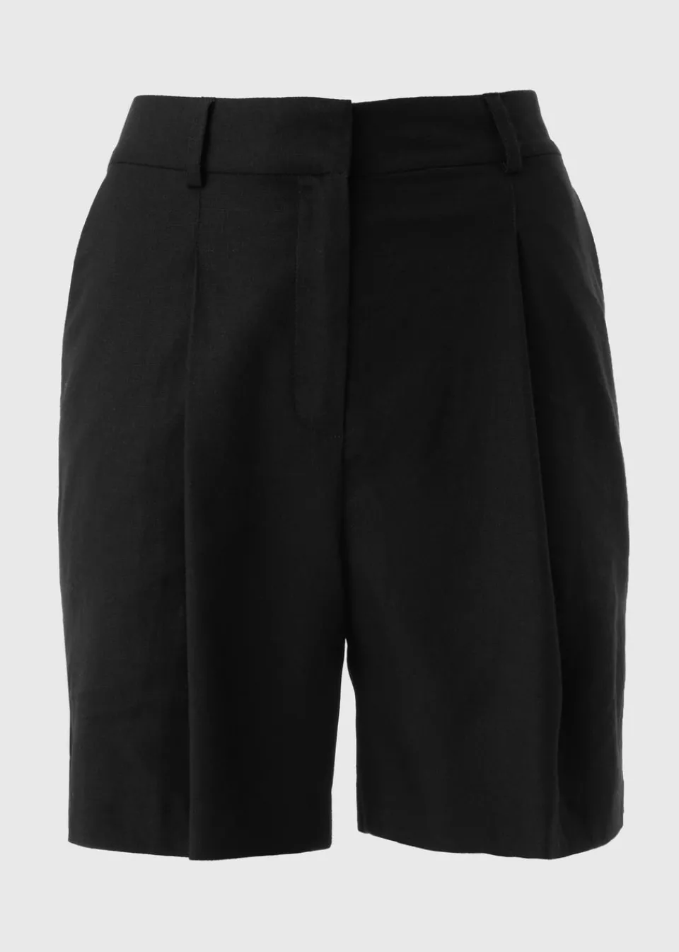 Shorts>Et Vous Black Linen Blend Tailored Shorts
