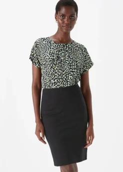 Skirts>Et Vous Black Ponte Knee Length Skirt