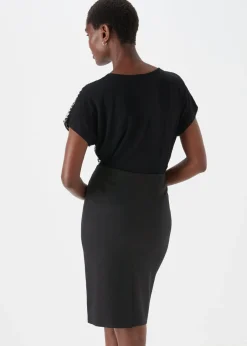 Skirts>Et Vous Black Ponte Knee Length Skirt