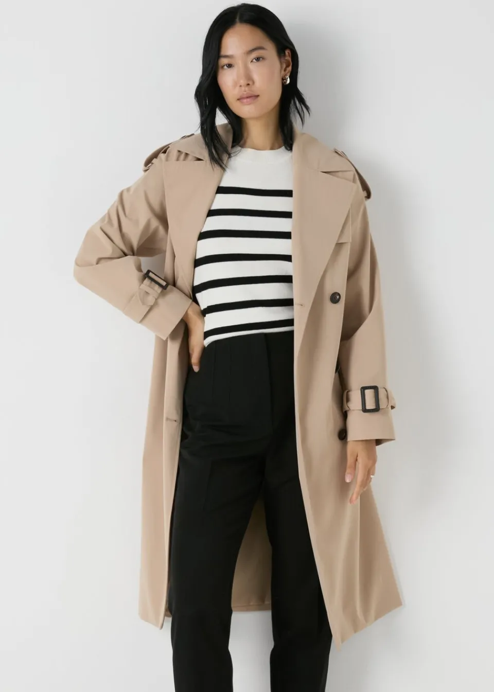 Trousers>Et Vous black Regular Length Tapered Trousers