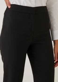 Trousers>Et Vous Black Straight Fit Trousers (Regular)