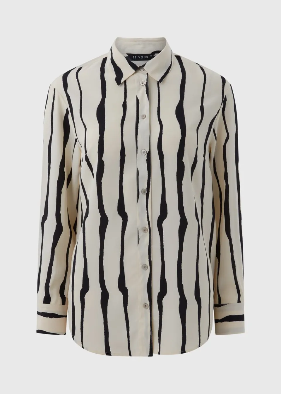 Tops>Et Vous Black Stripe Shirt