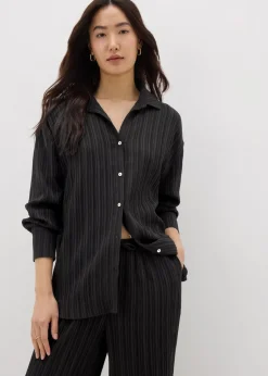 Tops>Et Vous Textured Co Ord Shirt Black