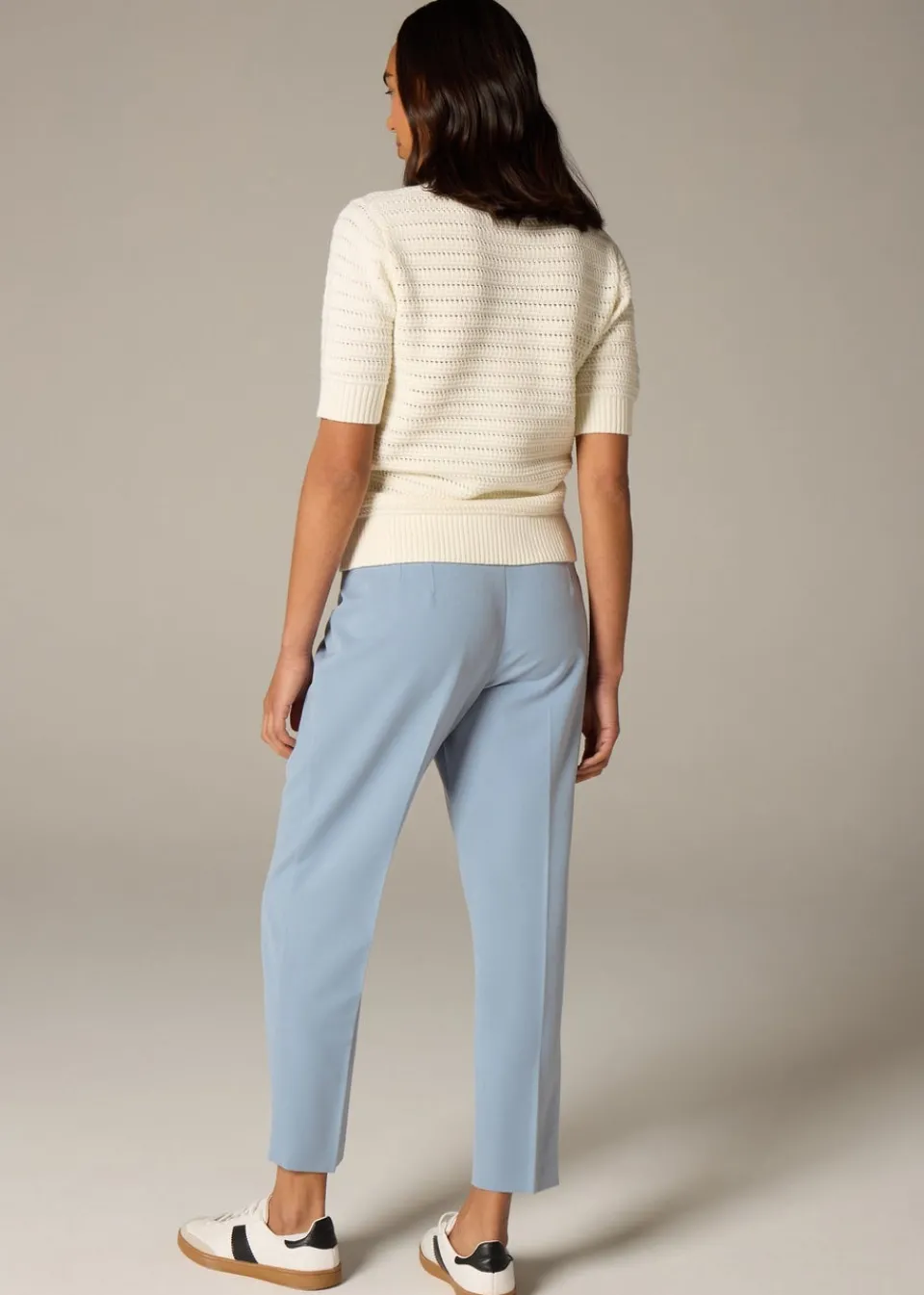 Trousers>Et Vous Tapered Trousers Blue