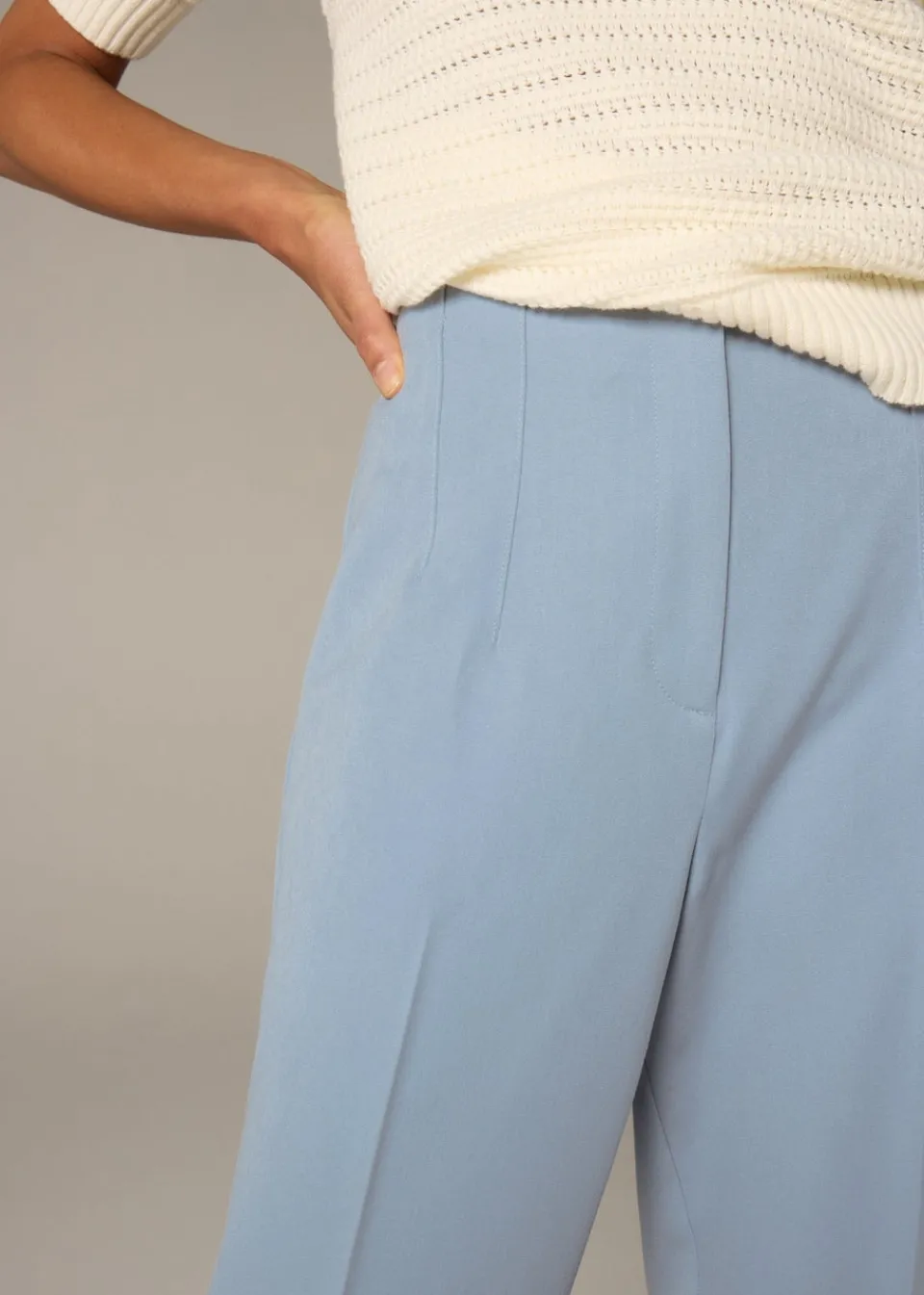 Trousers>Et Vous Tapered Trousers Blue