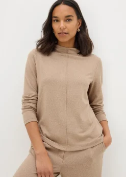 Tops>Et Vous Camel Front Seam Co Ord Top