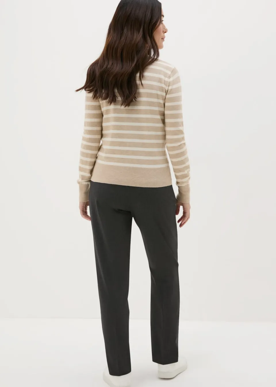 Trousers>Et Vous Grey Straight Leg Trousers