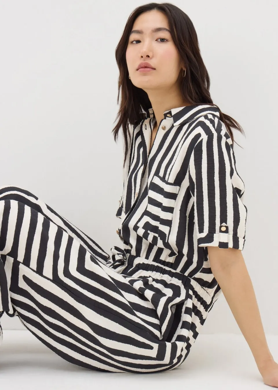 Jumpsuits & Playsuits>Et Vous Monochrome Geo Jumpsuit