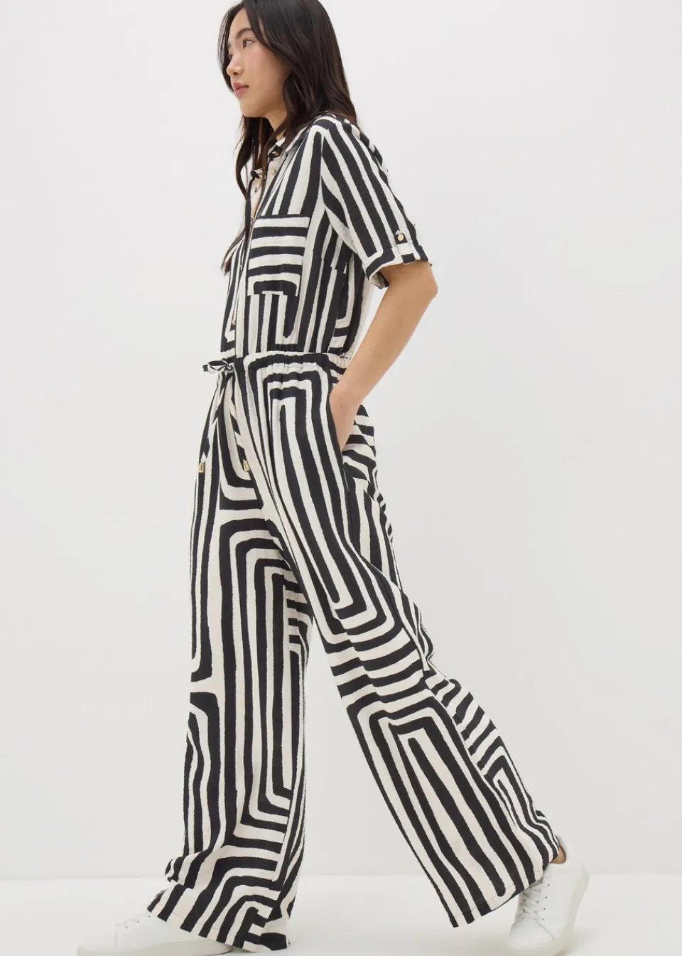 Jumpsuits & Playsuits>Et Vous Monochrome Geo Jumpsuit