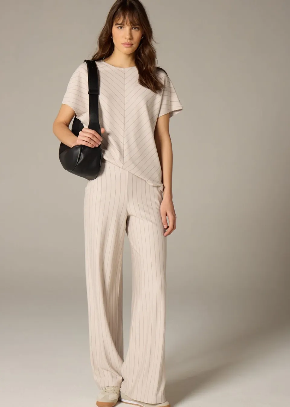 Tops>Et Vous Stone Pinstripe Top