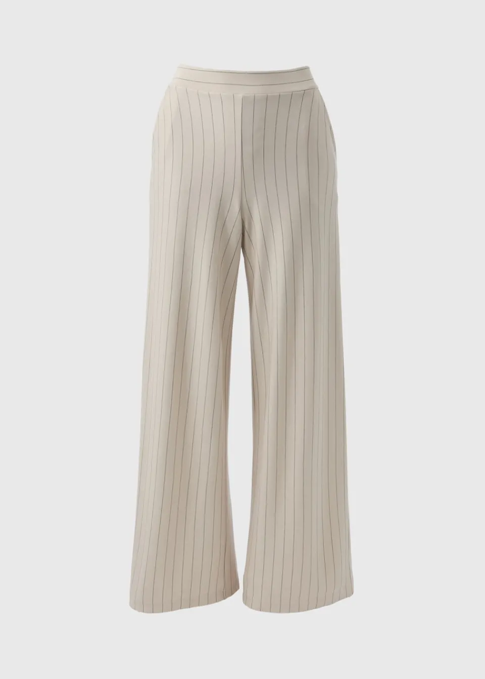 Trousers>Et Vous Stone Pinstripe Wide Leg Trousers