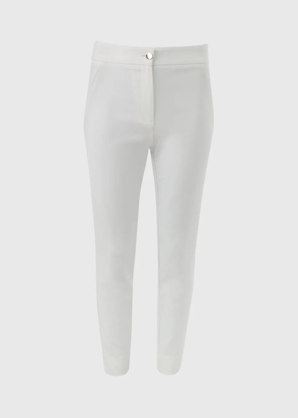 Trousers>Et Vous Capri Trousers White