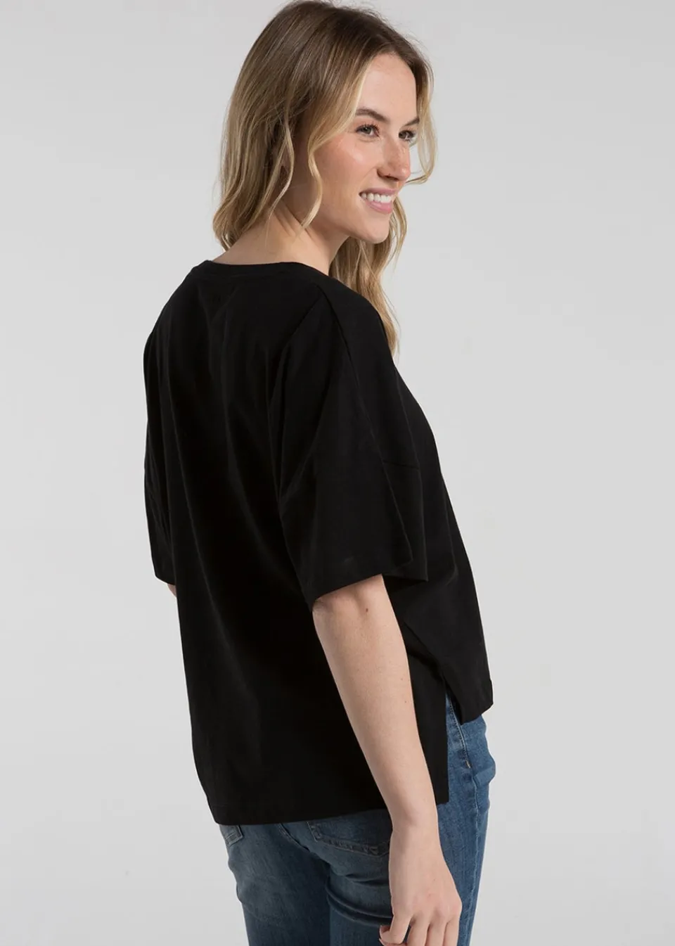 T-Shirts>French Connection Black Cotton Crew Neck Boxy Fit T-Shirts 2 Pack