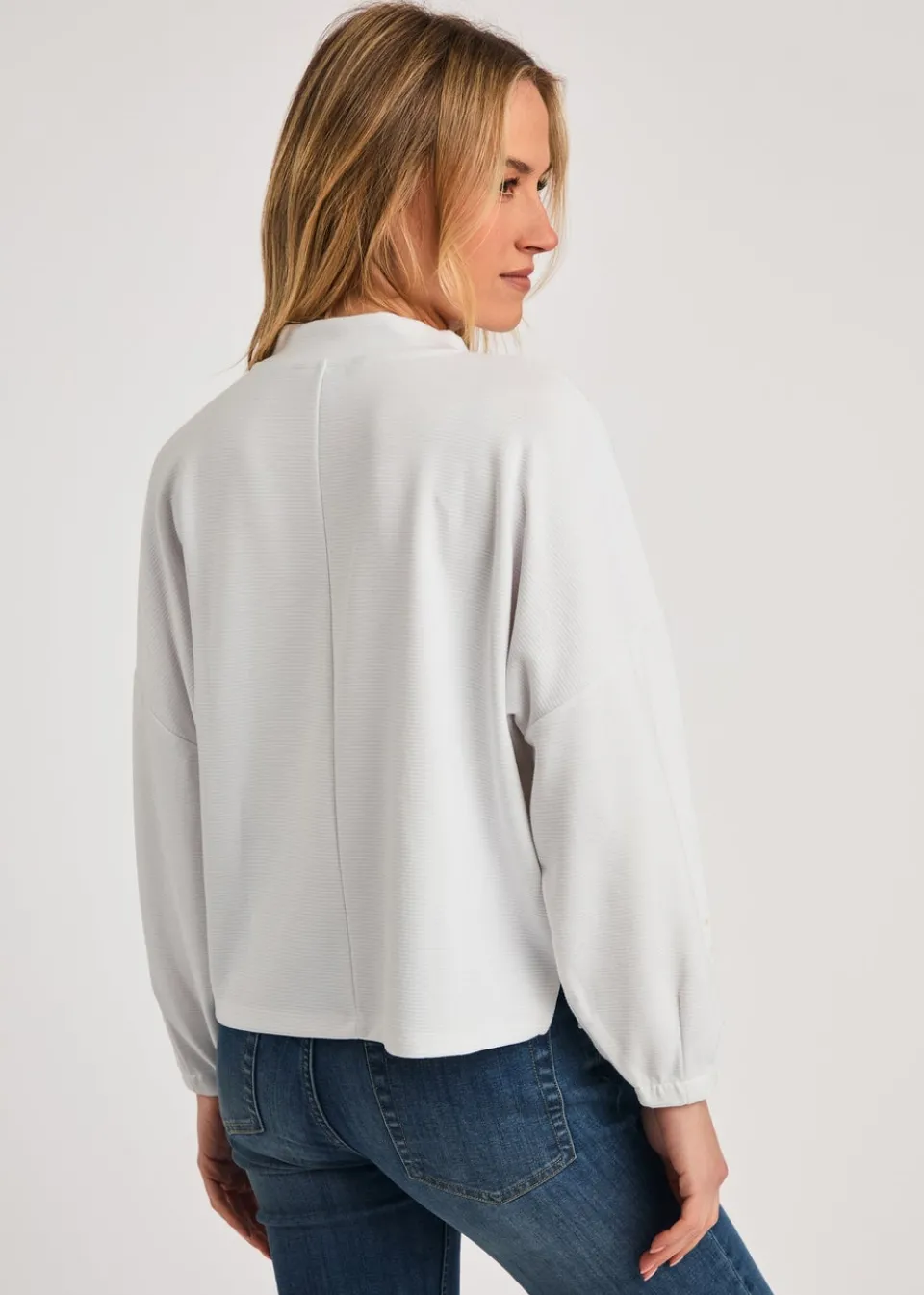 Tops>French Connection White Long Sleeve Turtle Neck Soft Top