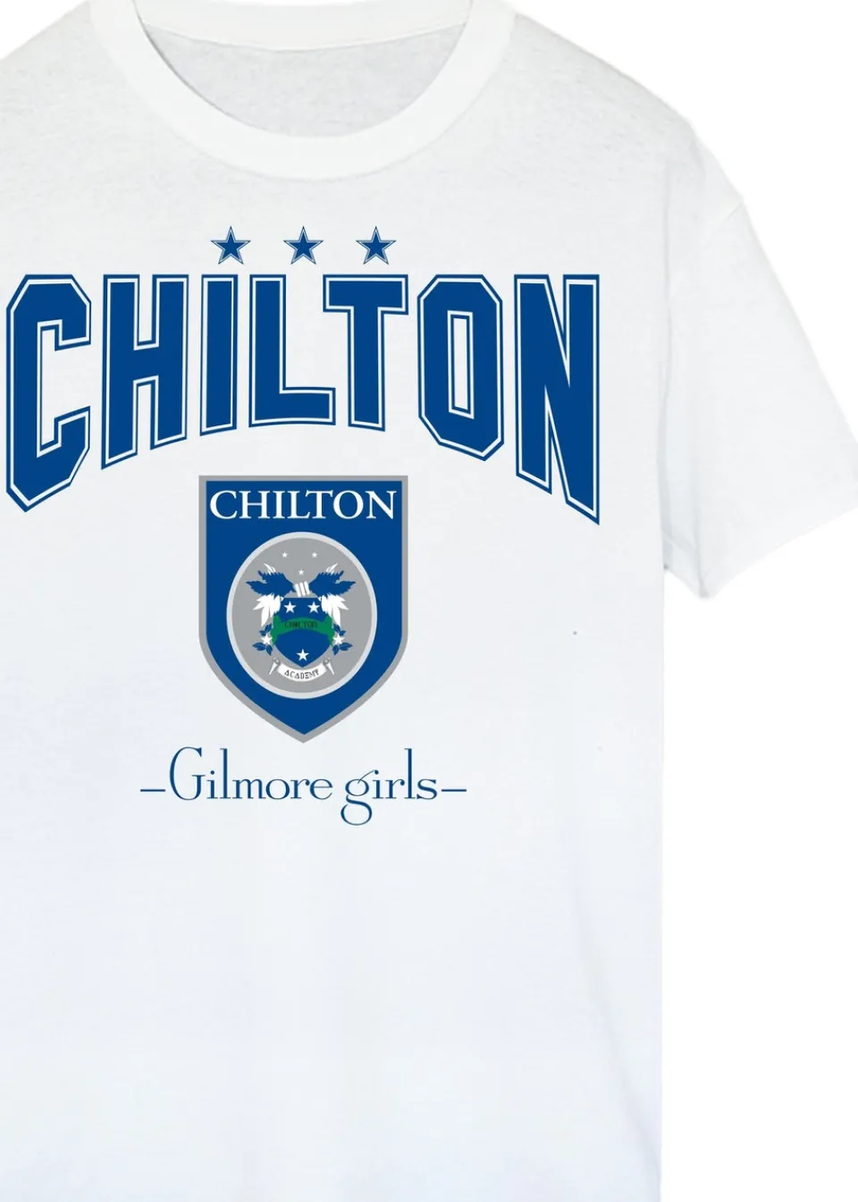 T-Shirts>Gilmore Girls Chilton White Boyfriend Fit T-Shirt