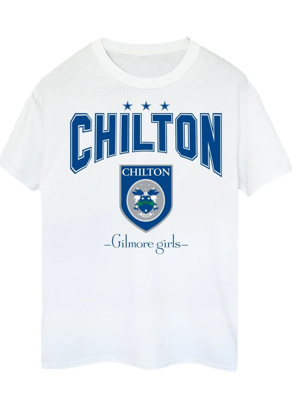 T-Shirts>Gilmore Girls Chilton White Boyfriend Fit T-Shirt