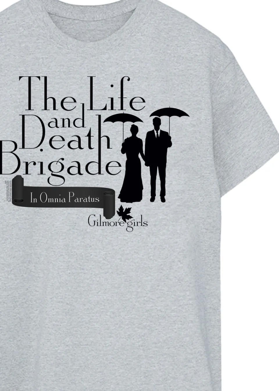 T-Shirts>Gilmore Girls Life & Death Brigade Heather Grey Boyfriend Fit T-Shirt