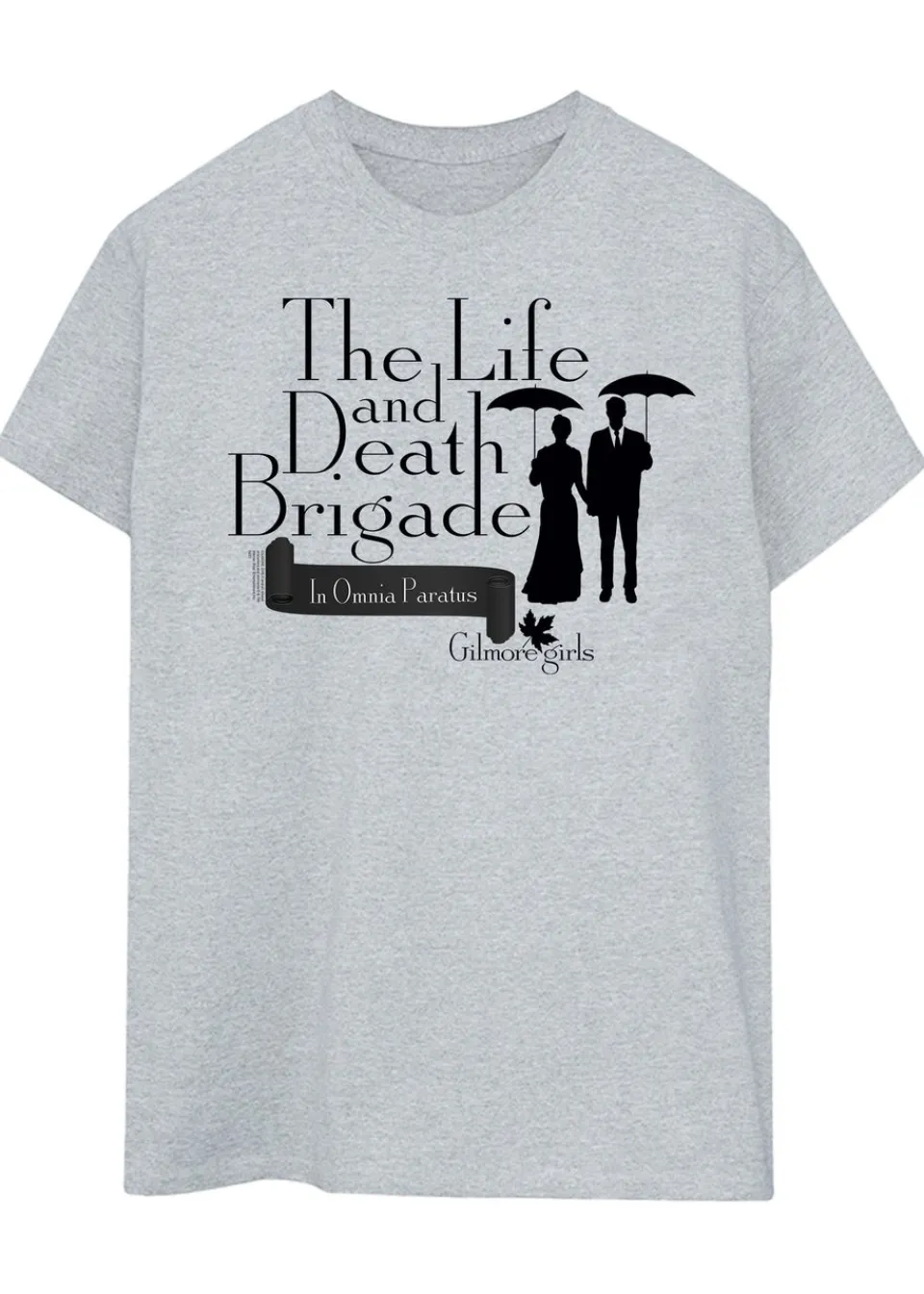 T-Shirts>Gilmore Girls Life & Death Brigade Heather Grey Boyfriend Fit T-Shirt