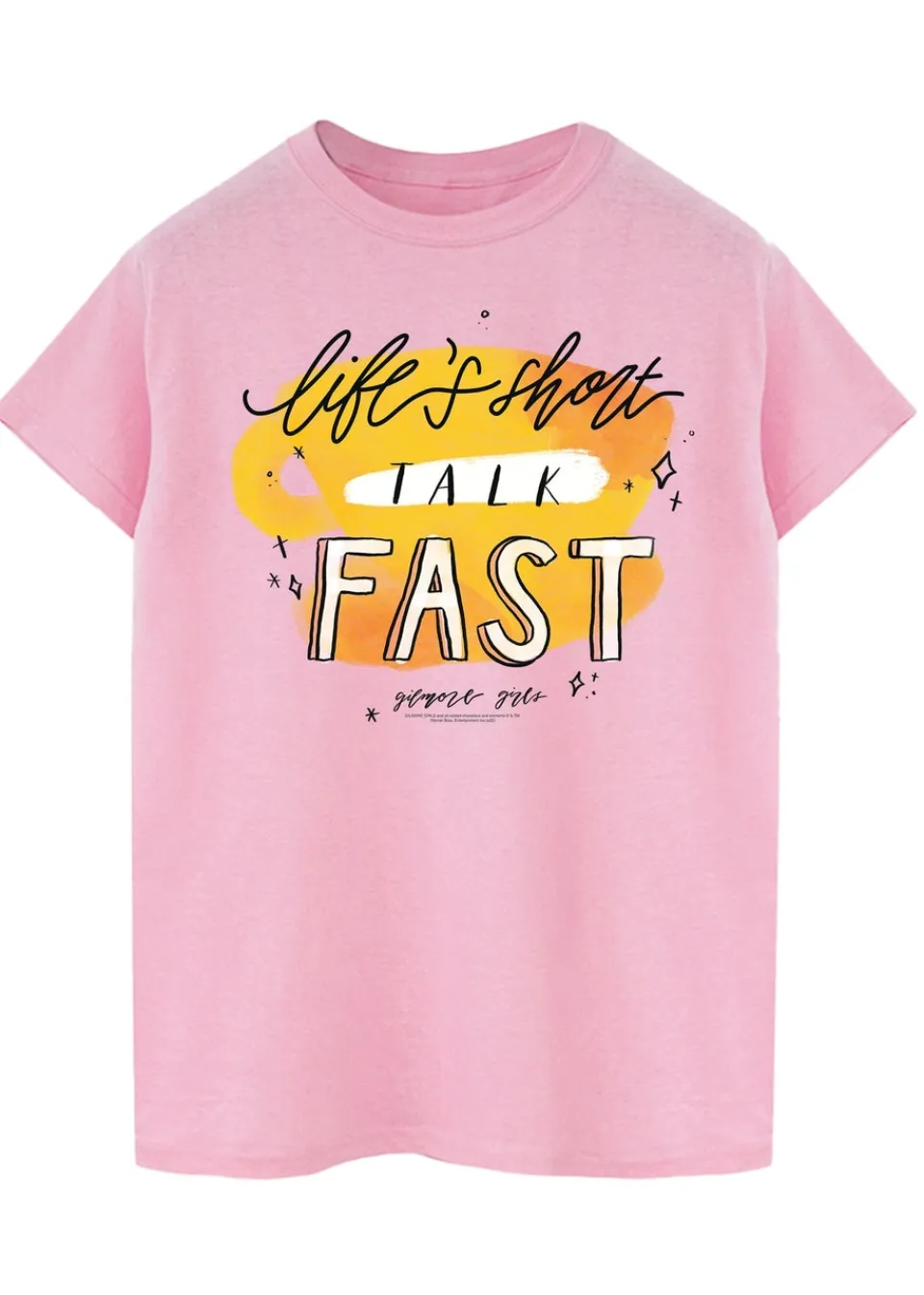 T-Shirts>Gilmore Girls Life's Short Pink Boyfriend Fit T-Shirt