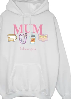 Tops>Gilmore Girls Mum White Hoodie
