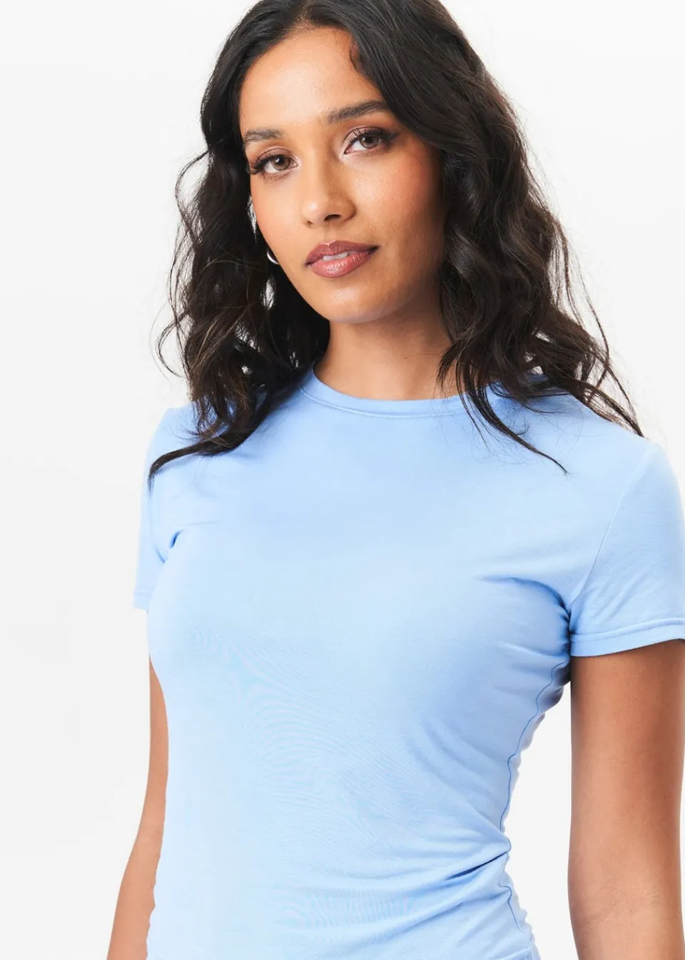 T-Shirts>Gini London Blue Short Sleeves Relaxed Fit Tee