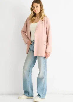Coats & Jackets>Gini London Blush Oversized Tailored Blazer