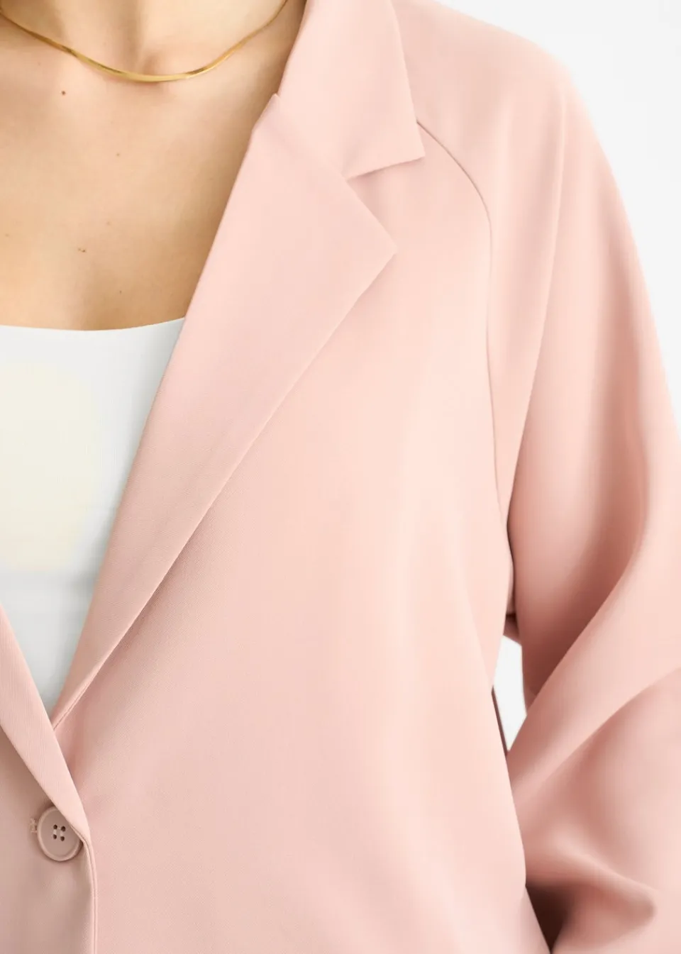 Coats & Jackets>Gini London Blush Oversized Tailored Blazer