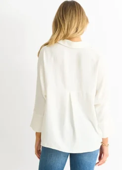 Tops>Gini London White Kimono Oversized Blouse