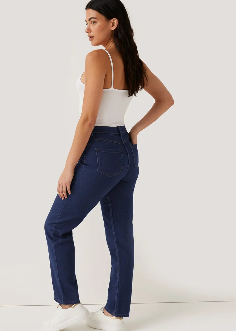 Jeans & Jeggings>Papaya Denim Grace Dark Wash Straight Fit Jeans Darkwash