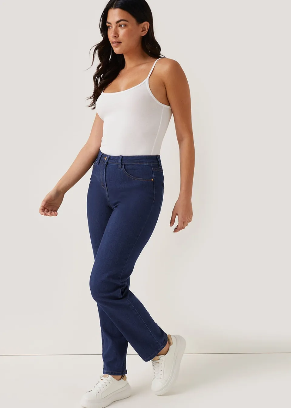 Jeans & Jeggings>Papaya Denim Grace Dark Wash Straight Fit Jeans Darkwash