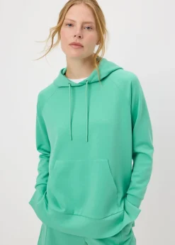 Tops>Papaya Longline Hoodie Green