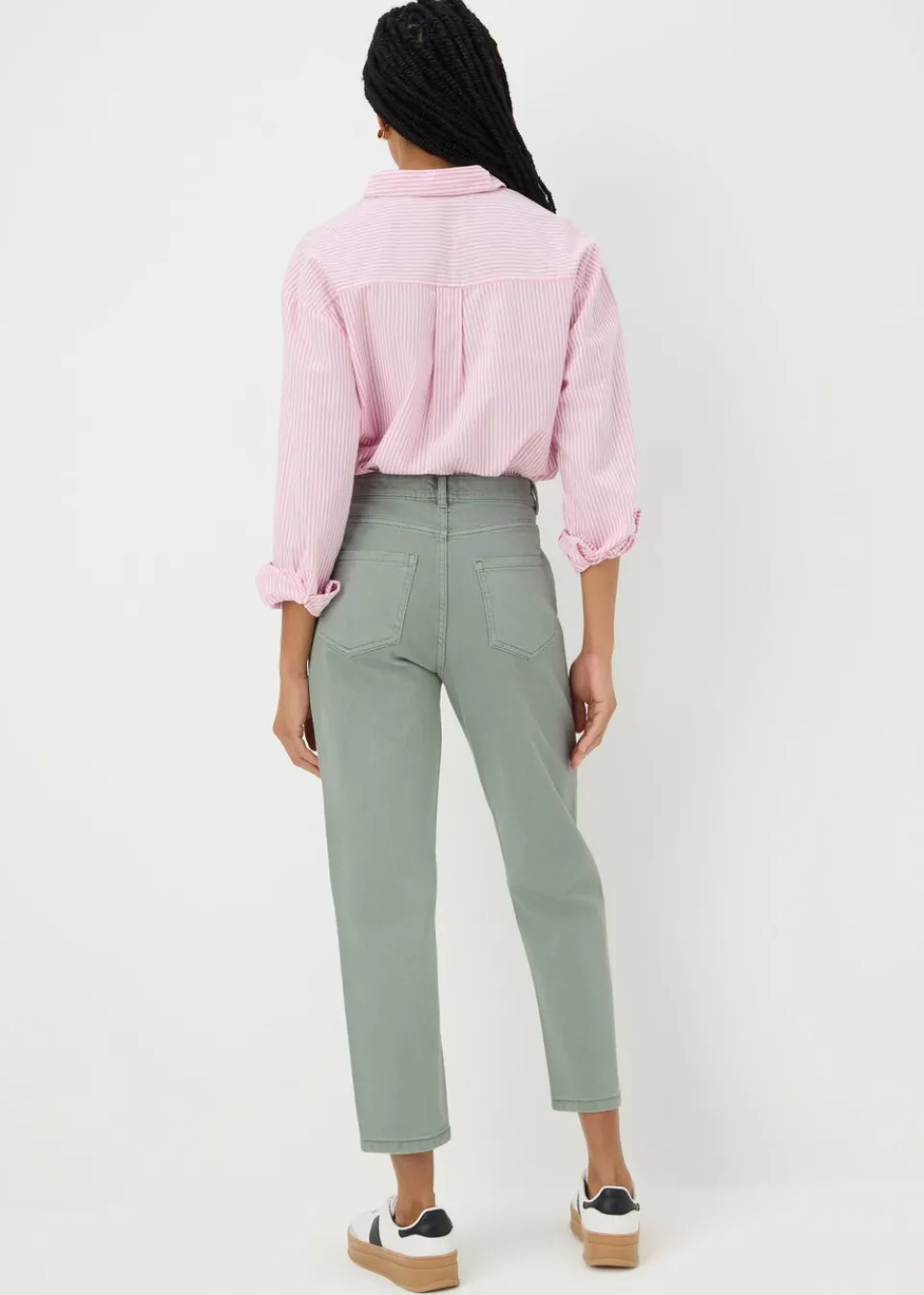 Jeans & Jeggings>Papaya Denim Green Mom Jeans Sagegreen