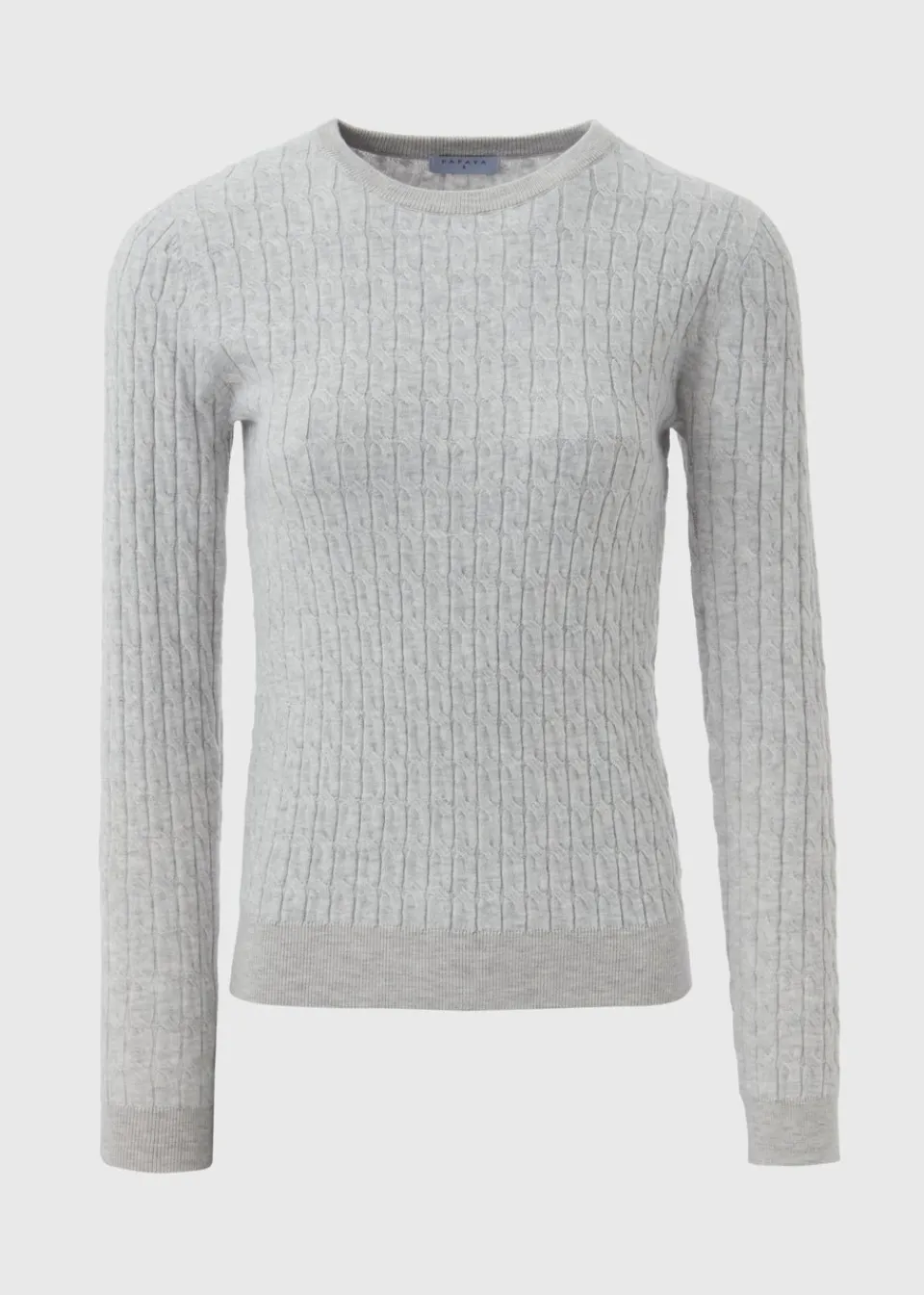 Tops>Papaya Grey Baby Cable Jumper