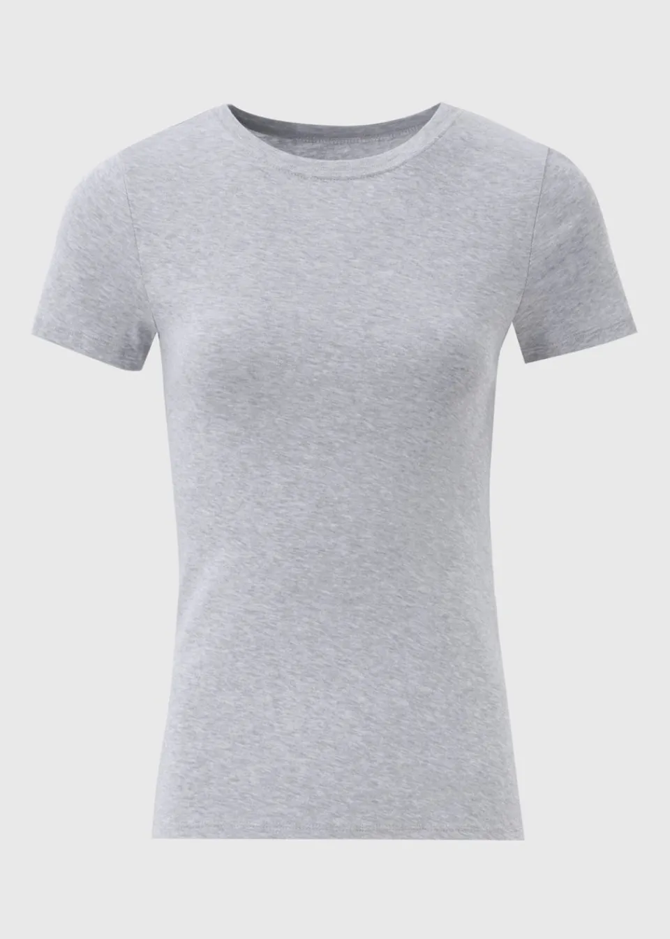 T-Shirts>Papaya Grey Fitted Short Sleeve T-Shirt