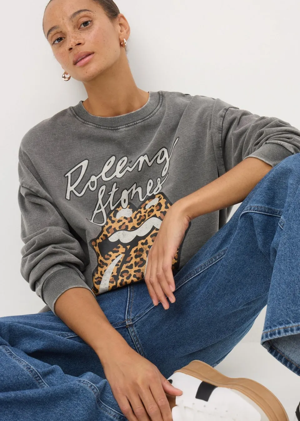 Tops>Rolling Stones Grey Sweatshirt