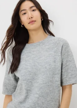 Tops>Papaya Short Sleeve Jumper Grey