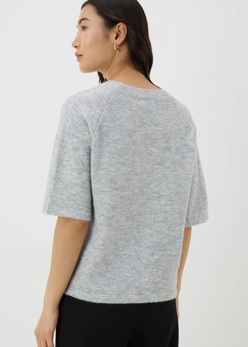 Tops>Papaya Short Sleeve Jumper Grey