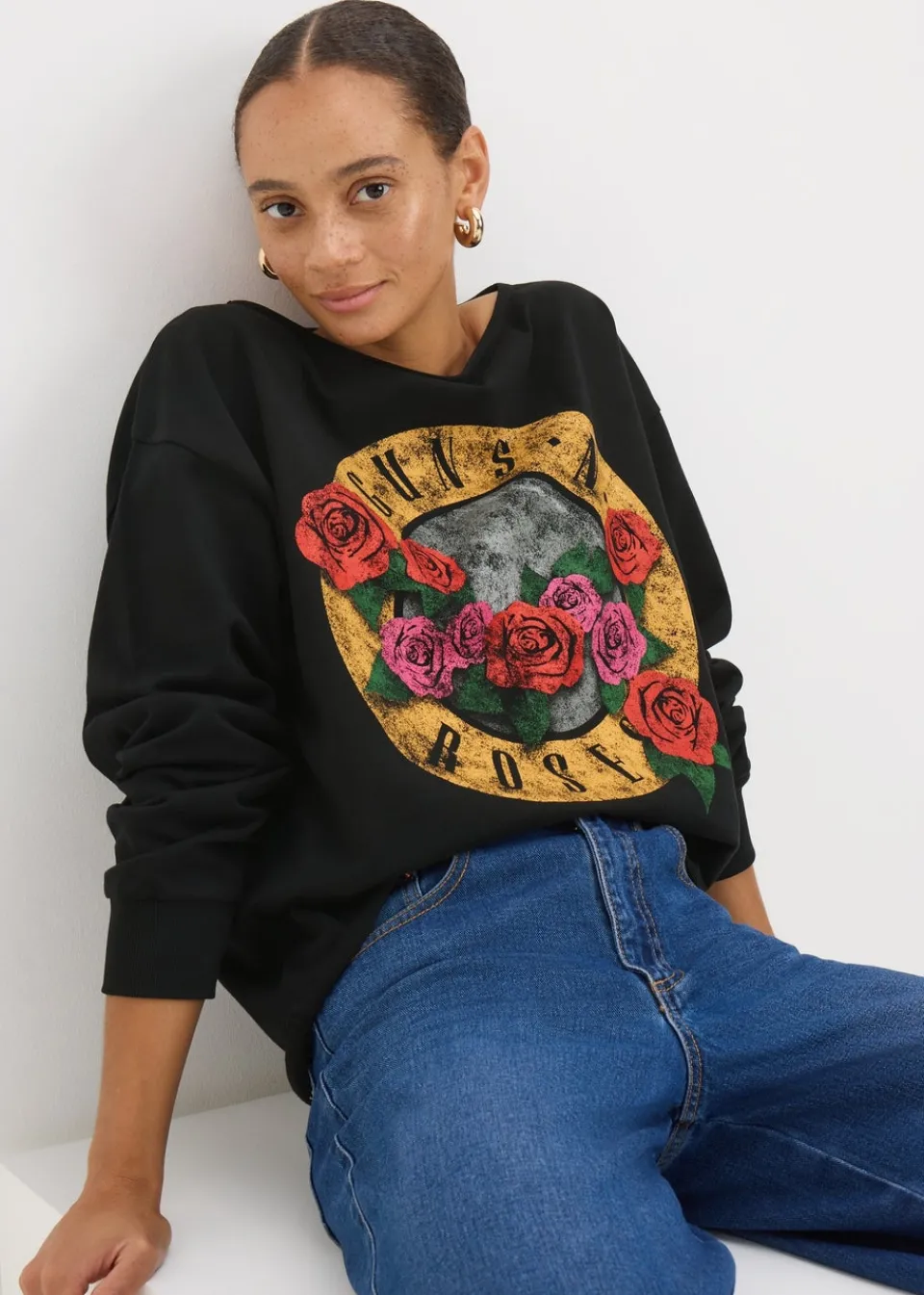 Tops>Guns N Roses Black Sweatshirt