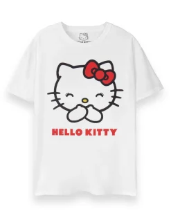 T-Shirts>Hello Kitty White Classic Short Sleeved T-Shirt