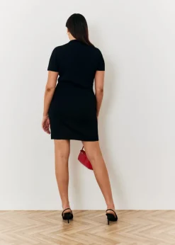 Knitwear>In The Style Black Knitted Dress
